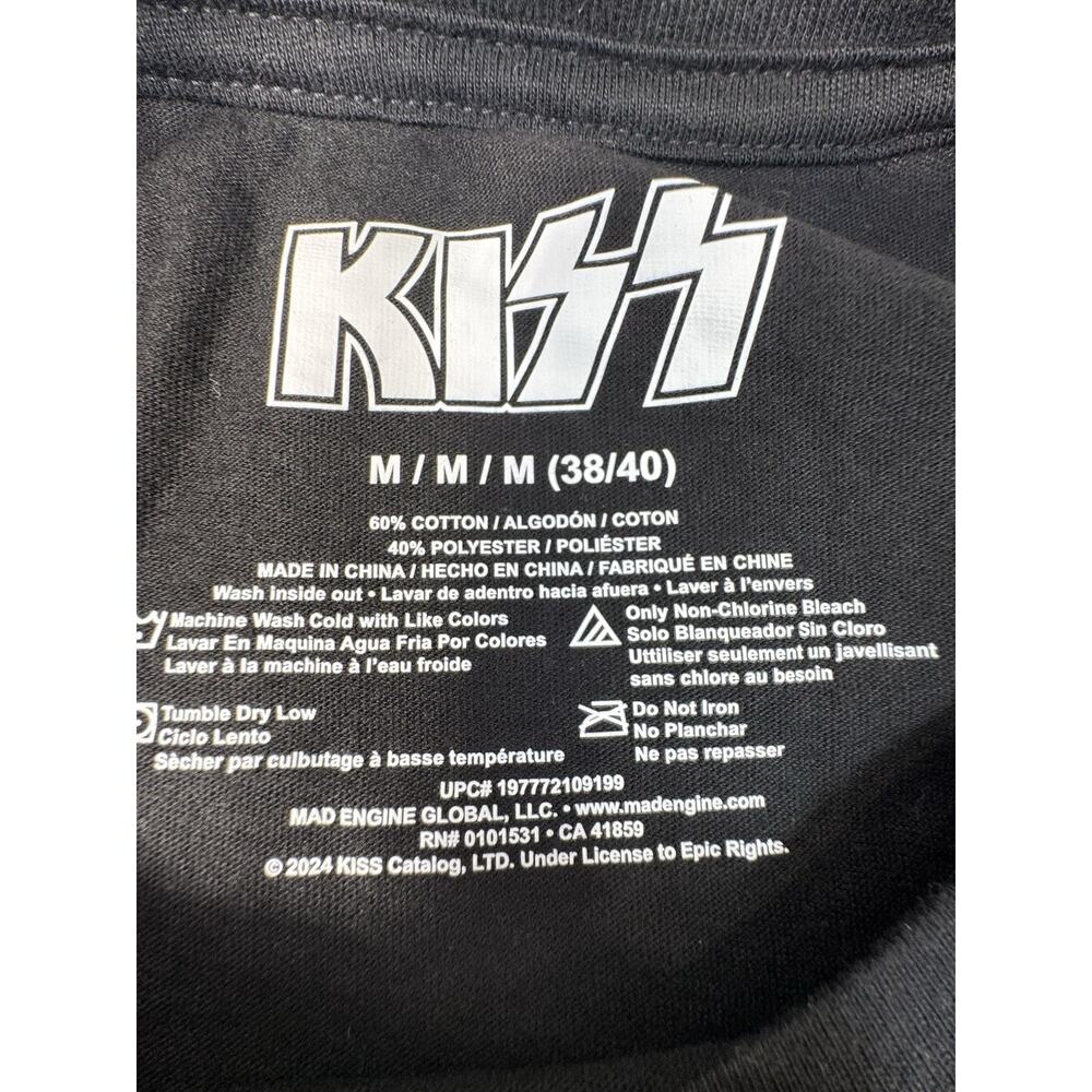 KISS Alive In ‘75 Retro Graphic Band T-Shirt Black Men’s Size M Rock Tee - Picture 6 of 6